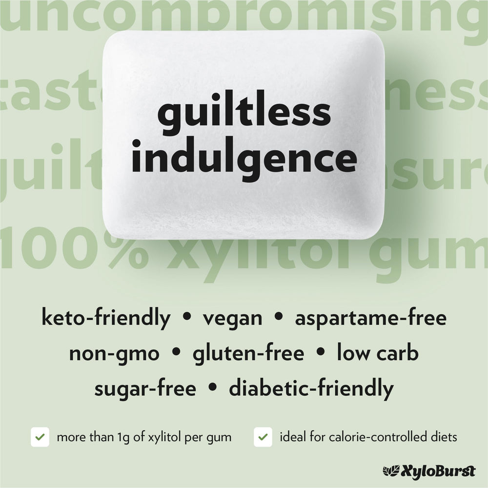 Xyloburst gum on-the-go pack demonstrates compact vegan sugar-free option for busy days