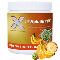Xyloburst Gum Peppermint flavor jar for fresh breath on the go