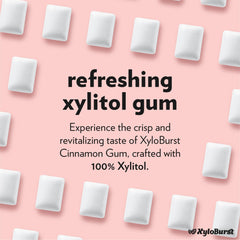 Xyloburst gum piece closeup reveals crisp texture and minty vibe.