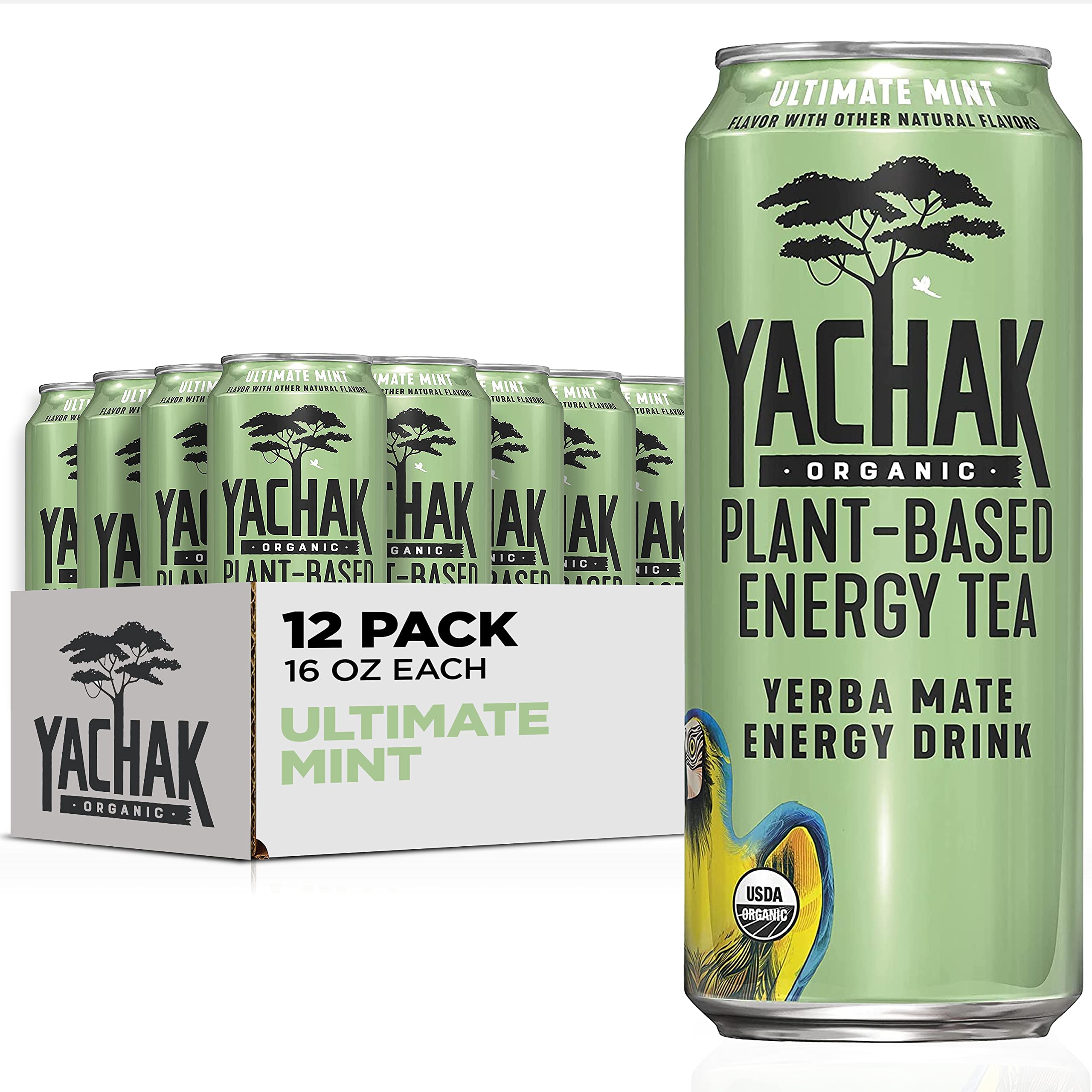 Yachak Ultimate Mint yerba mate can front view for a refreshing caffeine boost