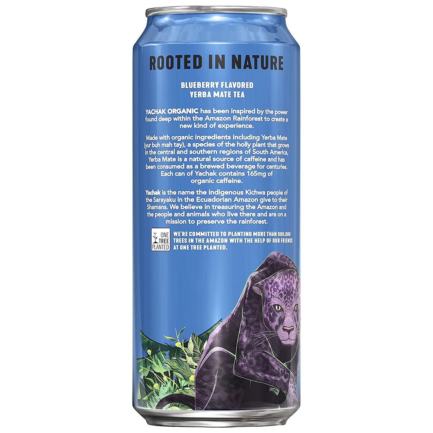 Yachak Berry Blue cans arranged for bulk purchase display