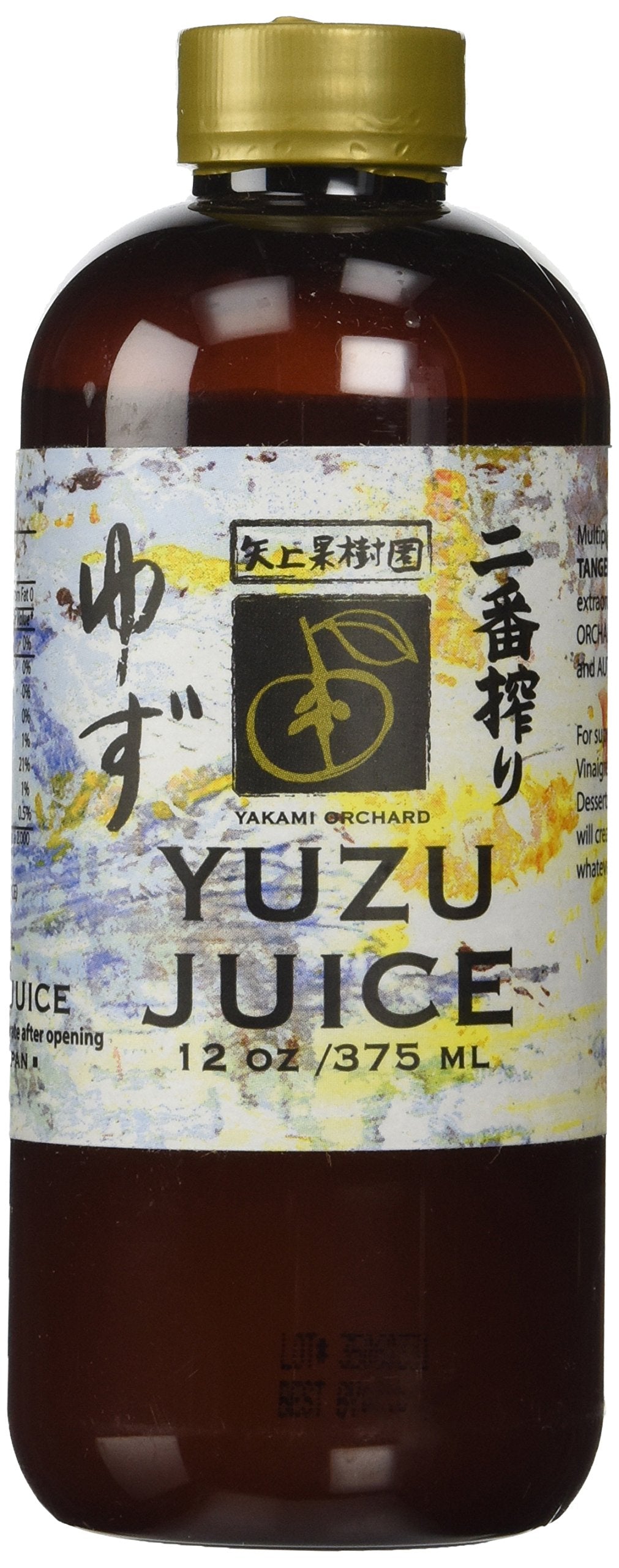 Yakami Orchard Yuzu juice bottle front view, ready to elevate cocktails with pure citrus flavor.