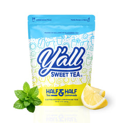 Y’all Sweet Tea half-sweet-half-lemonade bag ready to brew
