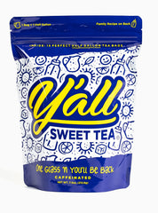 Y'all Sweet Tea quick-brew tea bags for fast, refreshing iced tea.