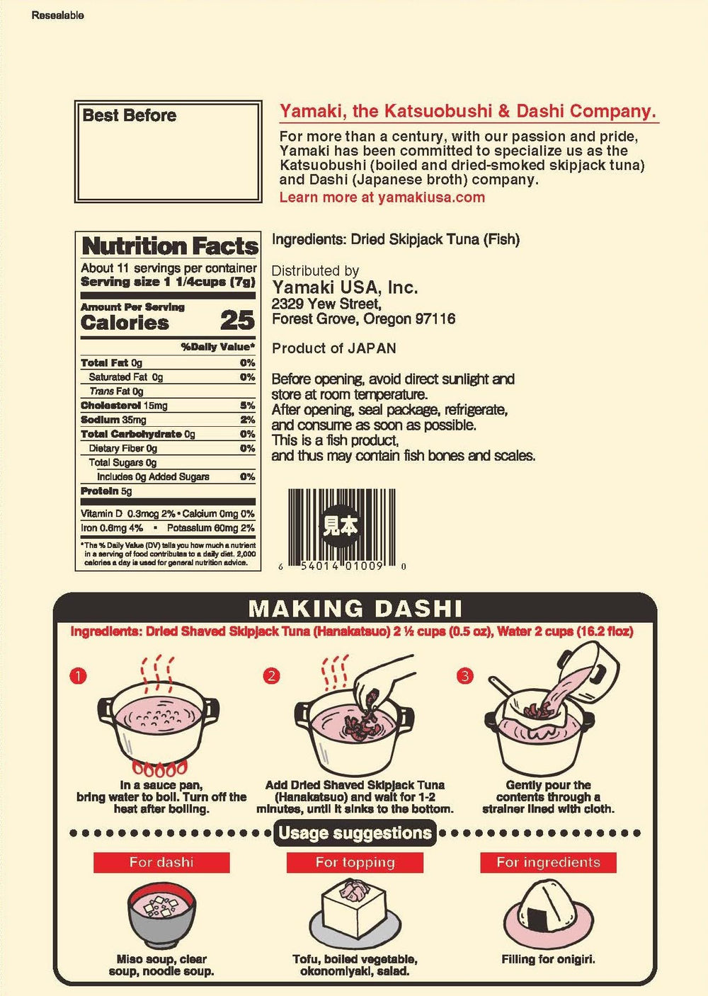 Yamaki Hana-Katsuo bonito flakes in dashi broth for depth