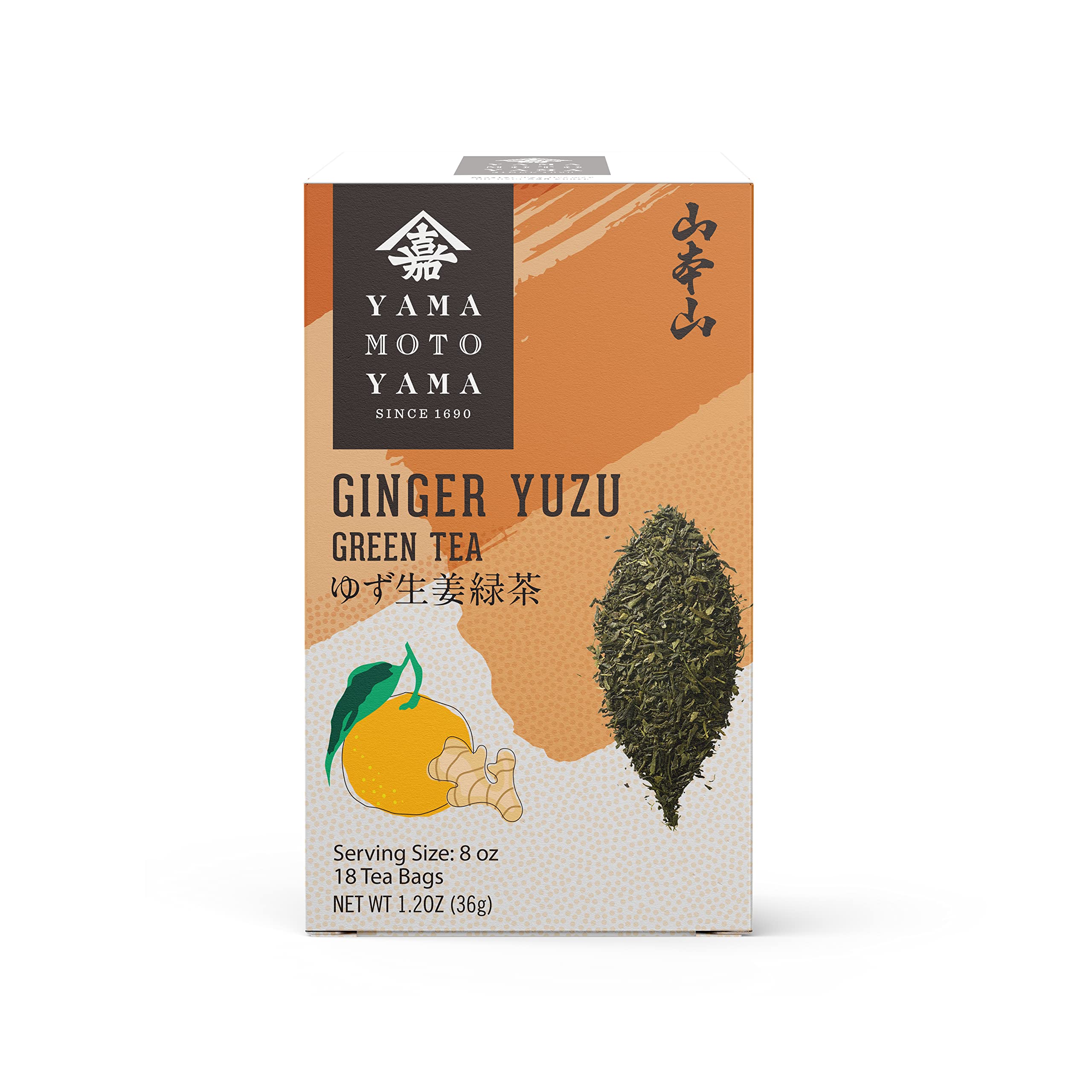 Yamamotoyama Ginger Yuzu Green Tea bags for a bright afternoon refreshment