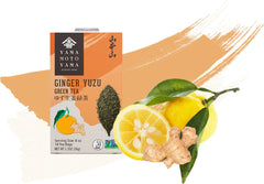 Yamamotoyama Ginger Yuzu Green Tea steeping, amber infusion ready to sip