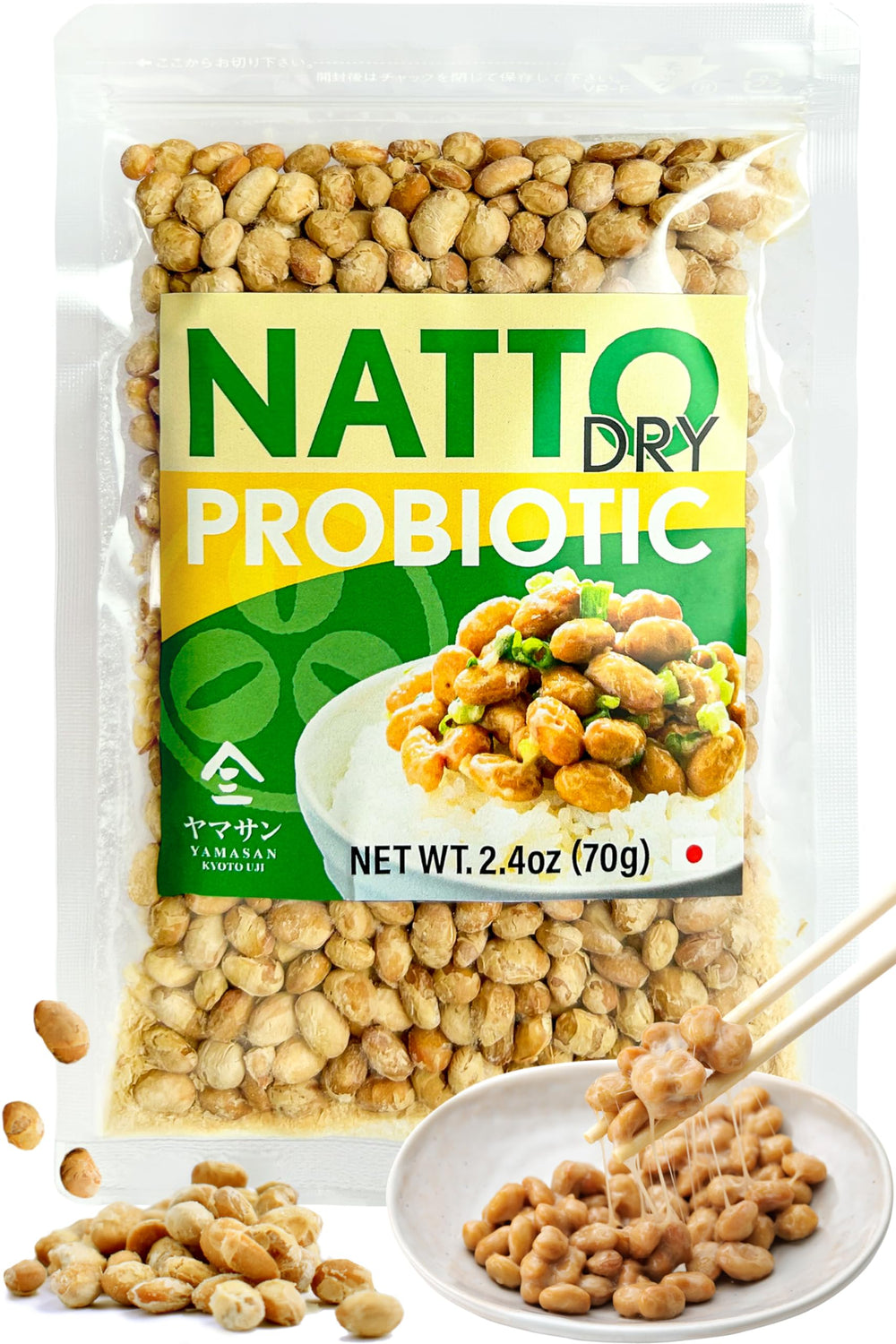 YAMASAN KYOTO UJI freeze-dried natto pack highlighting probiotic superfood