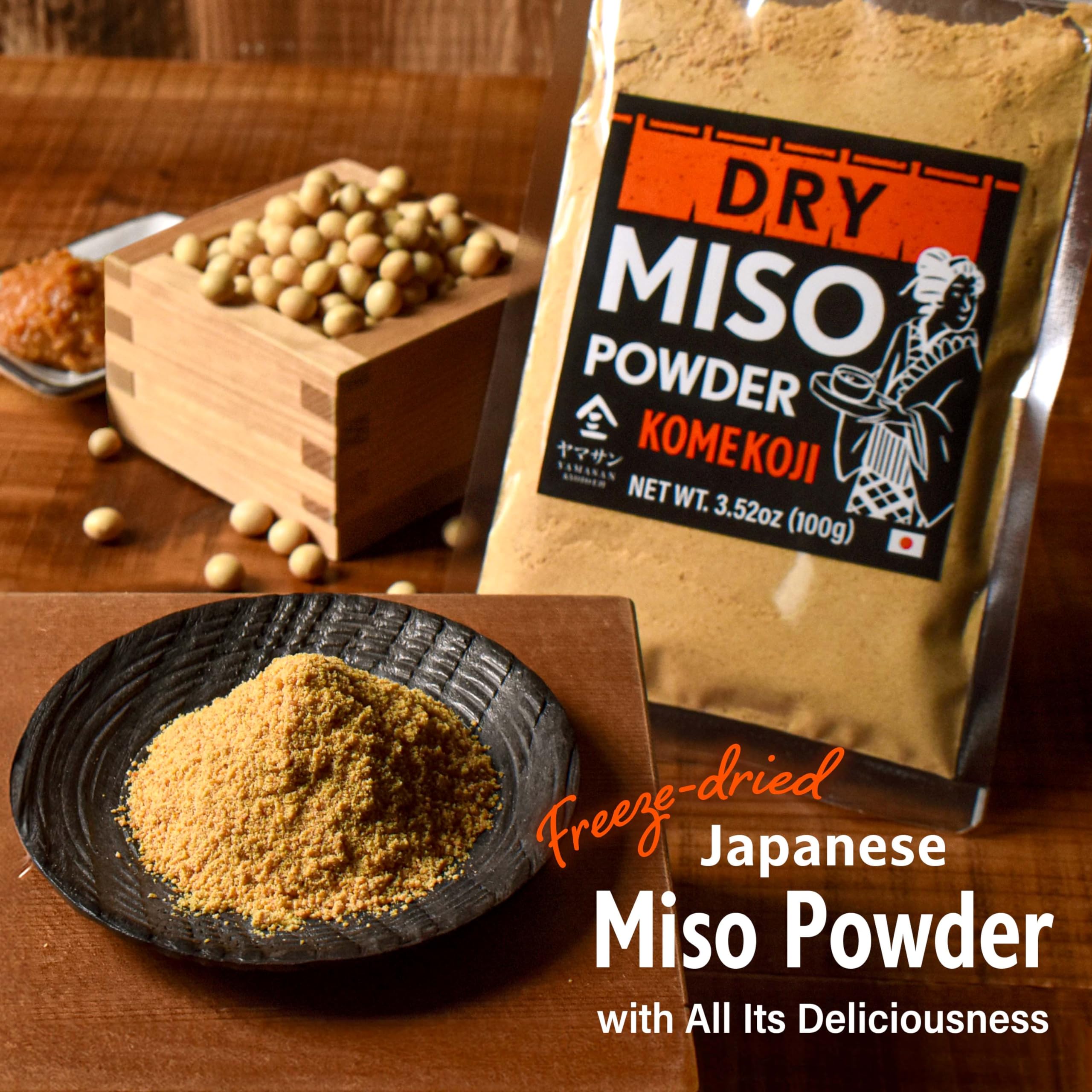 YAMASAN KYOTO UJI miso powder dissolves easily in soups and sauces.