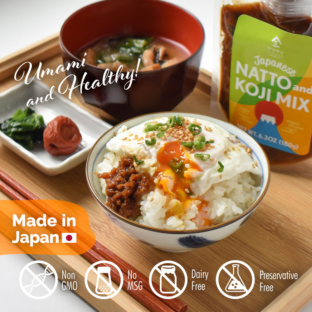 YAMASAN KYOTO UJI natto-koji mix rice topping delivers rich umami.