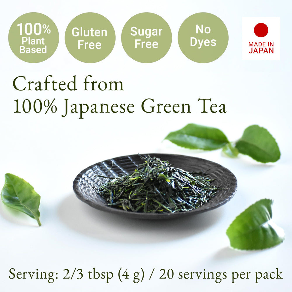 YAMASAN KYOTO UJI Sencha bright color brew reveals refreshing aroma for a relaxing moment.