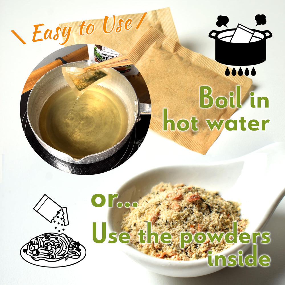 Blend of eight vegetables and tea powders in YAMASAN KYOTO UJI dashi