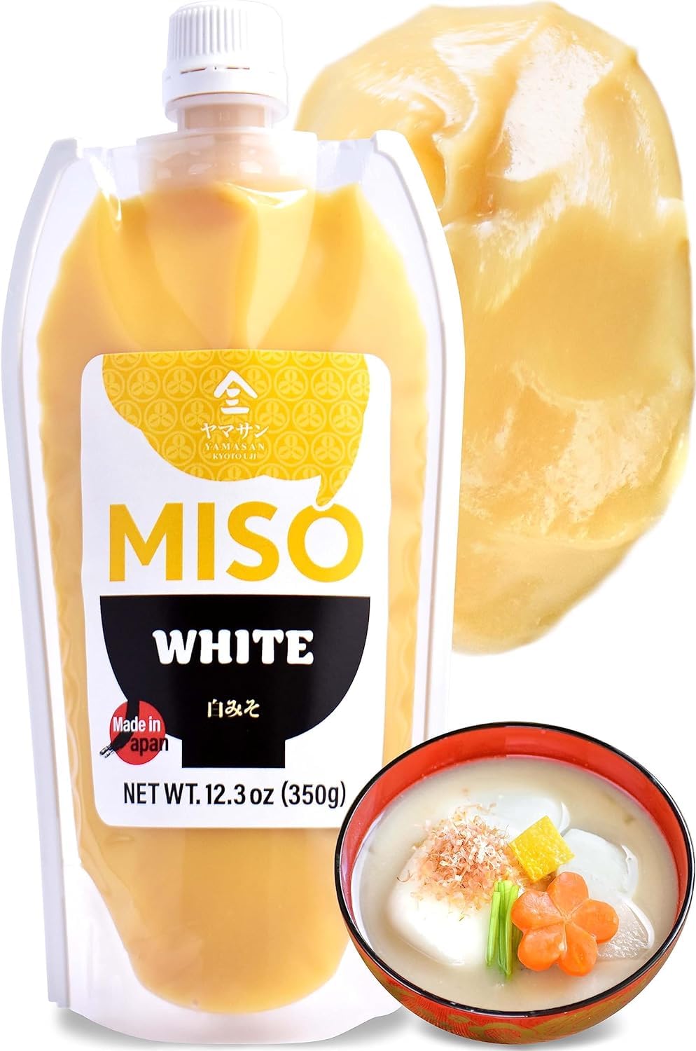 YAMASAN KYOTO UJI white miso paste tube closeup for precise seasoning and umami