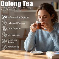 YAMFIUY whole-leaf oolong tea bags: fragrant aroma and balanced taste for daily focus.