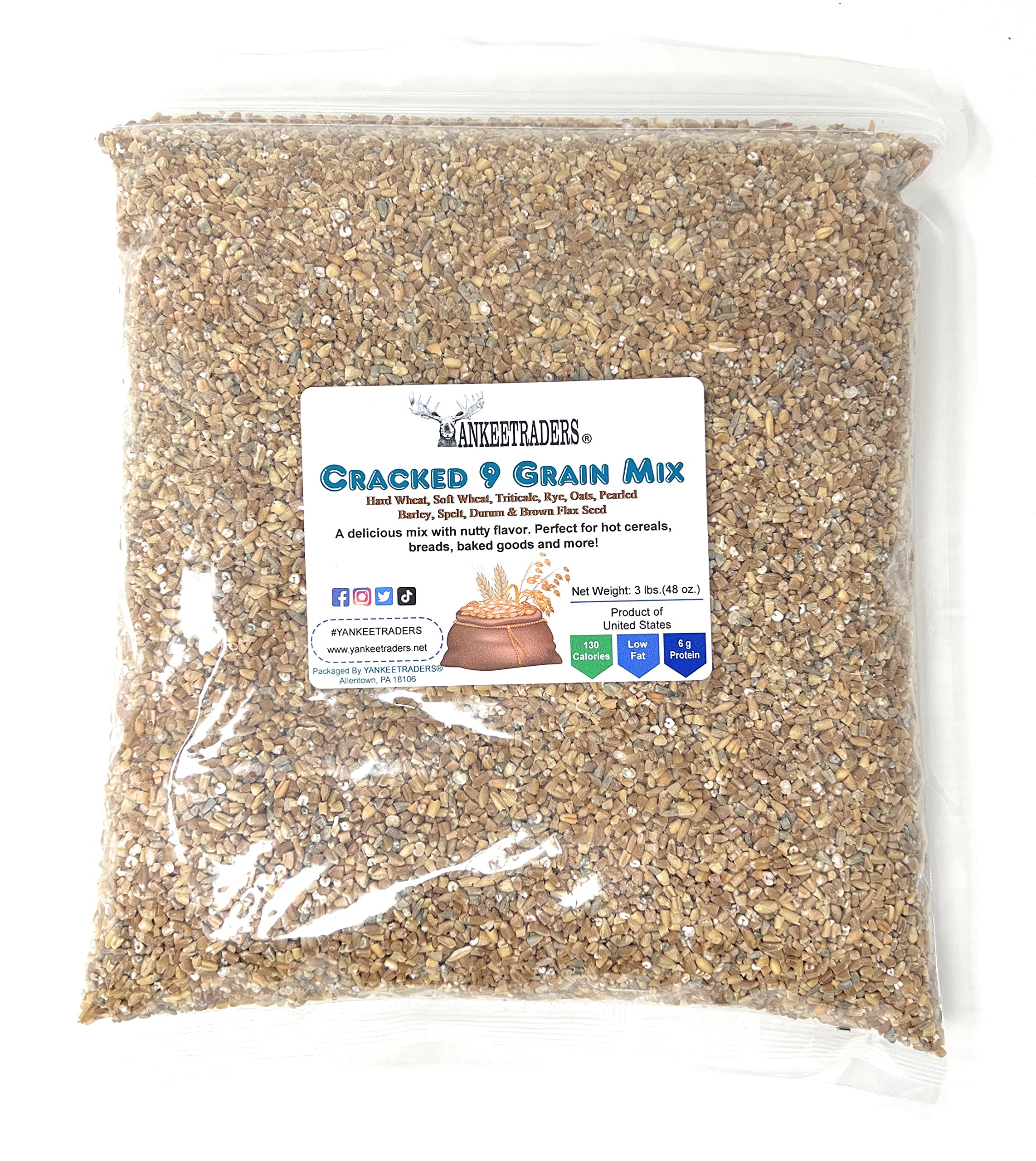 YANKEETRADERS 9 Grains Cracked Mix bulk bag for versatile multigrain cooking