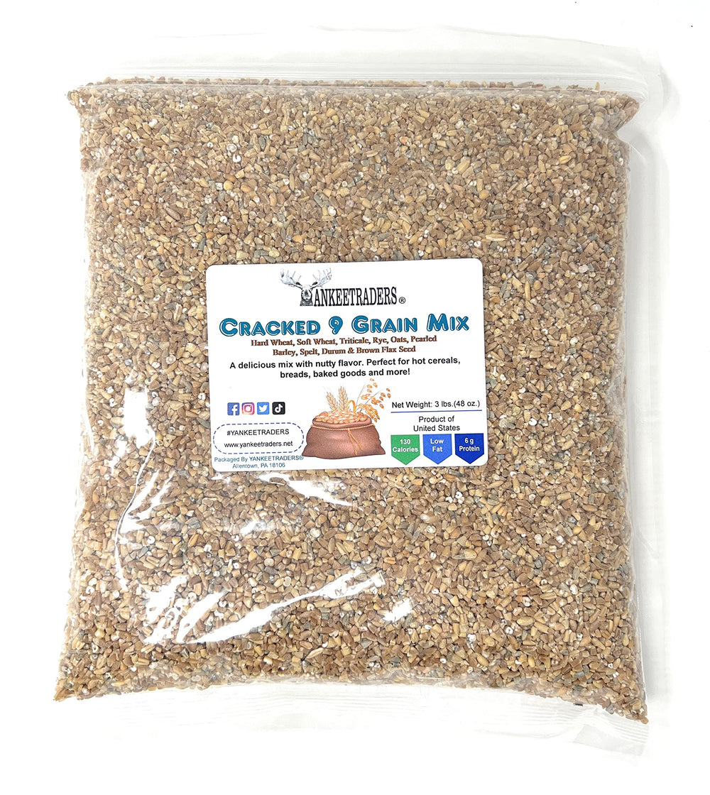 YANKEETRADERS 9 Grains Cracked Mix bulk bag for versatile multigrain cooking