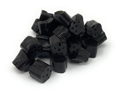 YANKEETRADERS Black Licorice Bites close-up highlights chewy texture perfect for snacking