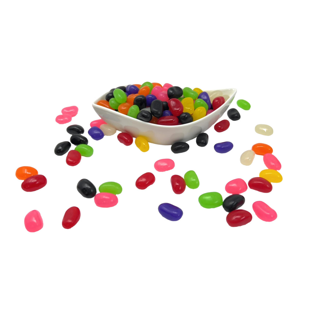 Mixed color jelly beans from YANKEETRADERS brighten candy bowls and snacks.