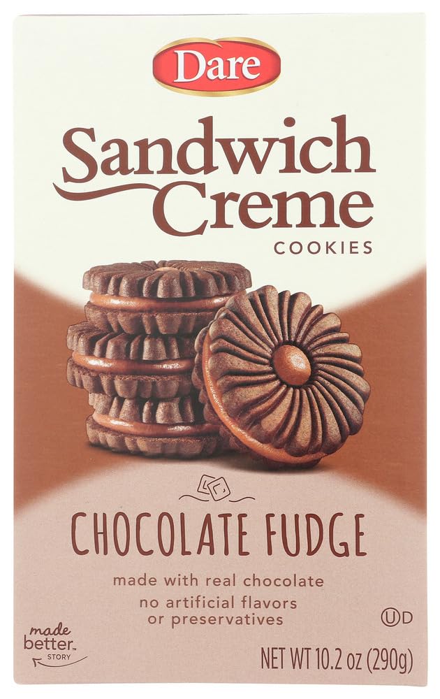 YANKEETRADERS Dare fudge chocolate creme cookies pack ideal for sharing and snacking.