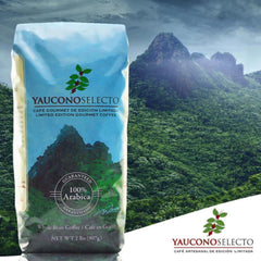 Yaucono Selecto label detail emphasizing limited edition Puerto Rico origin.