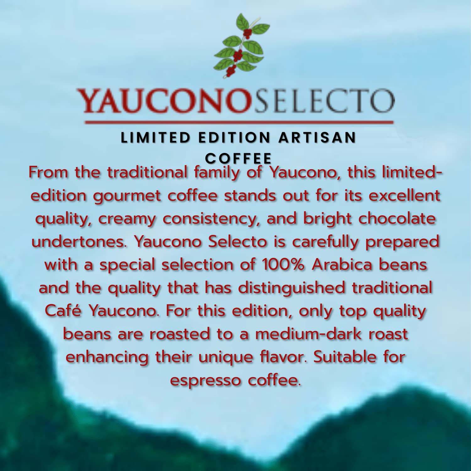 Yaucono Selecto packaging on shelf, premium Puerto Rico coffee presence.