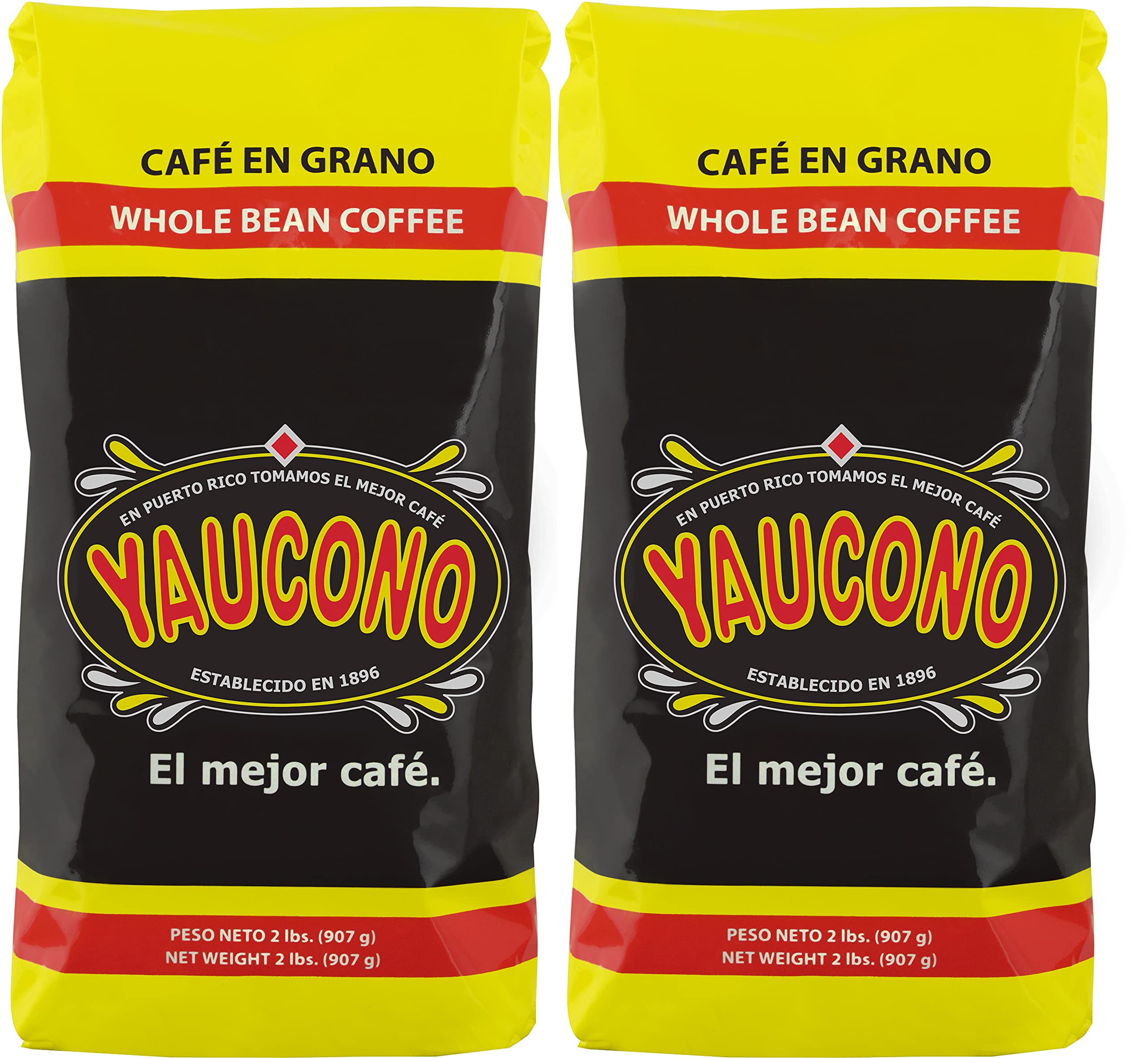 Yaucono whole bean coffee medium roast bags ready for brewing