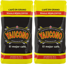 Yaucono whole bean coffee medium roast bags ready for brewing