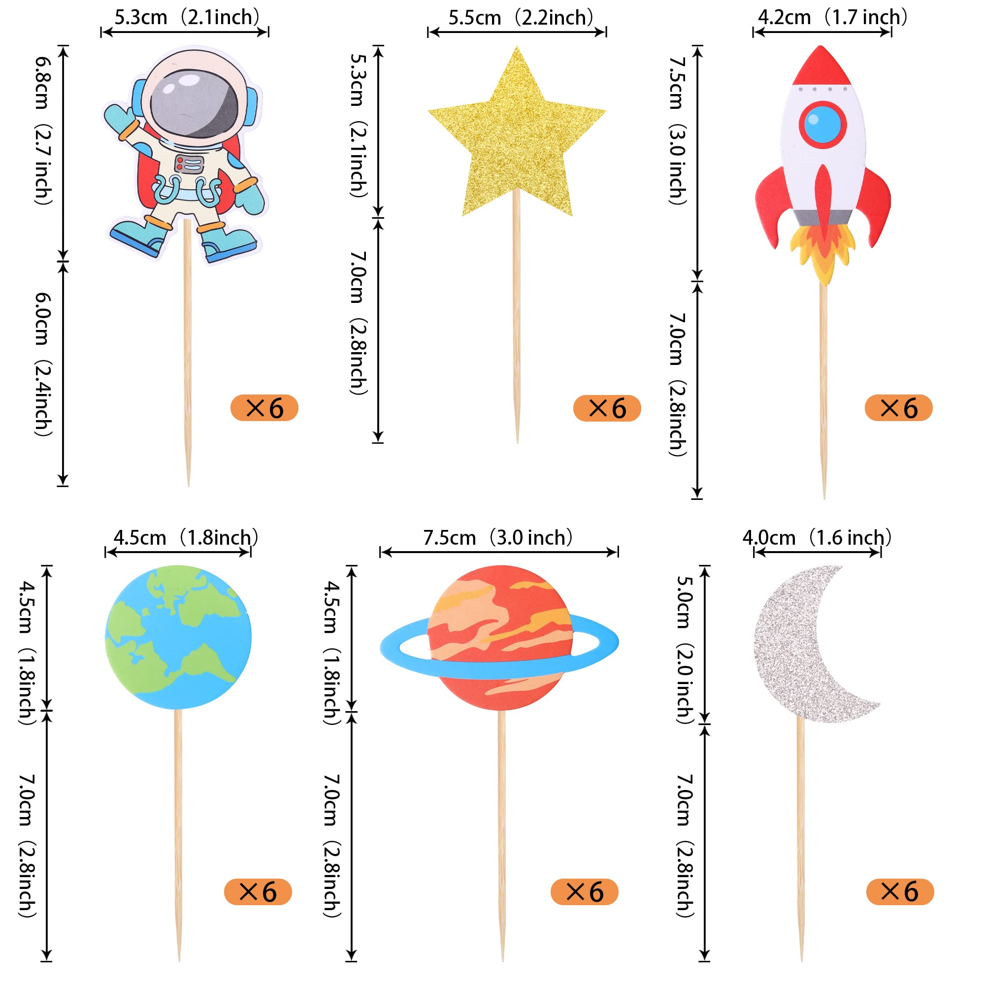 YCTHUNFISH planet topper adds outer space vibe to desserts
