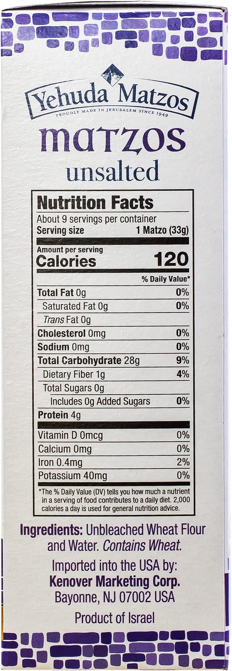 Yehuda Unsalted Matzo Thins crisp slices, ideal for toppings and dipping.