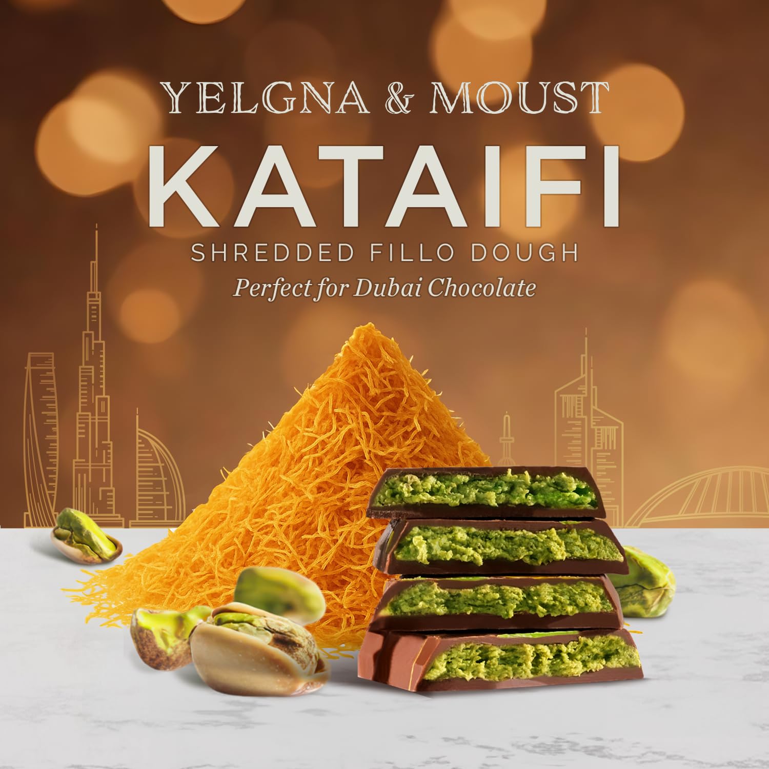Yelgna & Moust kadayif nests soak in syrup for honeyed treats.