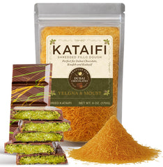Yelgna & Moust kataifi shredded threads deliver crisp, flaky pastry for desserts.