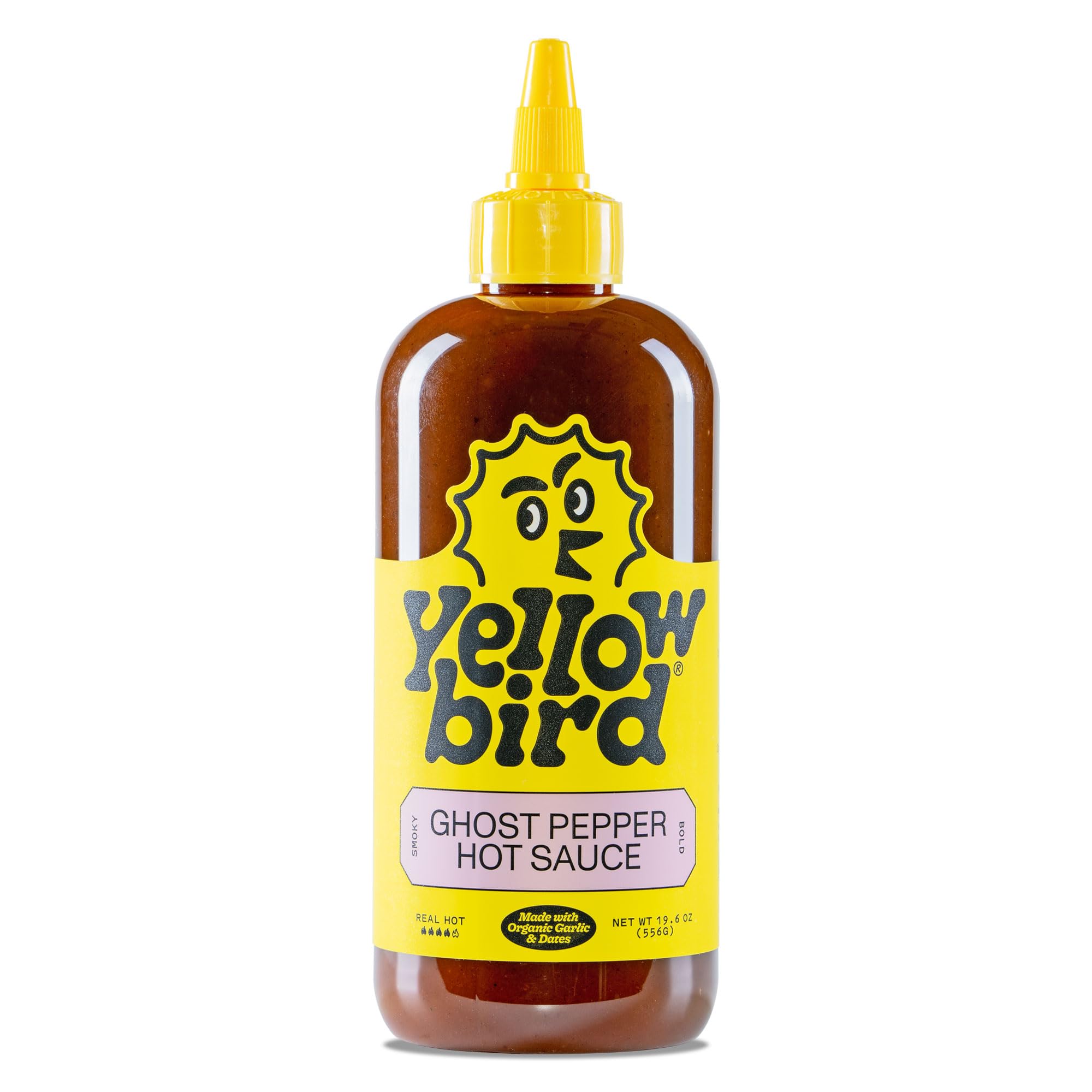 Yellowbird ghost pepper hot sauce bottle ready for bold meals.