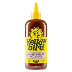 Yellowbird ghost pepper hot sauce bottle ready for bold meals.