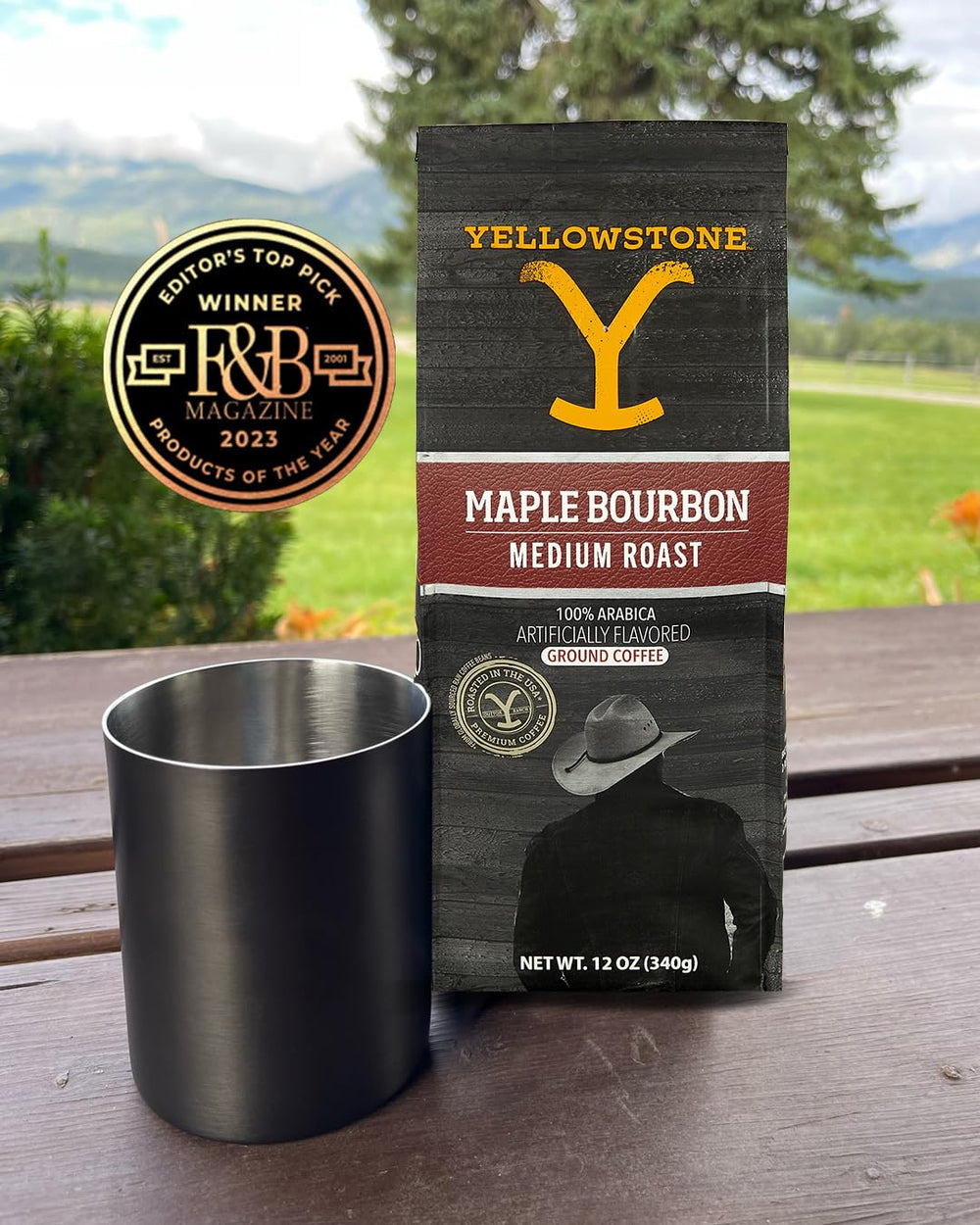 Yellowstone Maple Bourbon coffee brew mug: enjoy a balanced aroma and flavor.