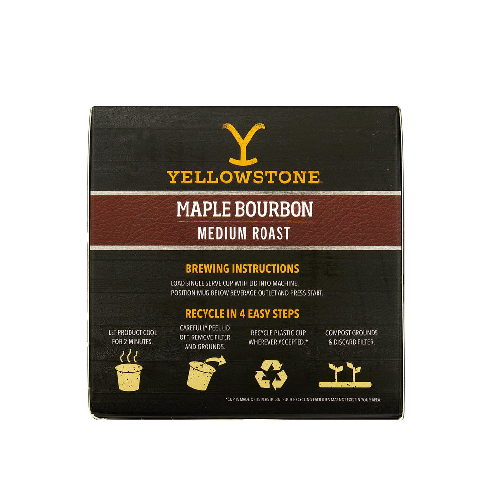Yellowstone Maple Bourbon cup ready image suggests quick, satisfying flavor