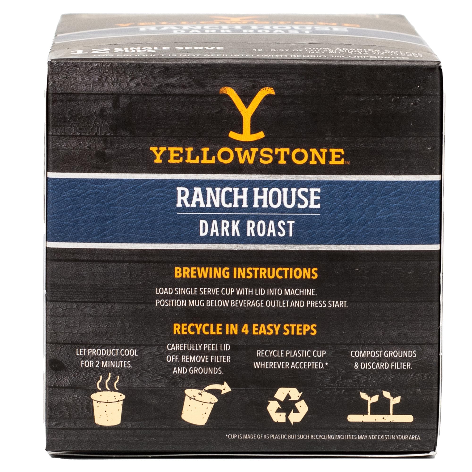 Yellowstone Ranch House Dark Roast aroma rising as coffee brews