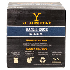 Yellowstone Ranch House Dark Roast aroma rising as coffee brews