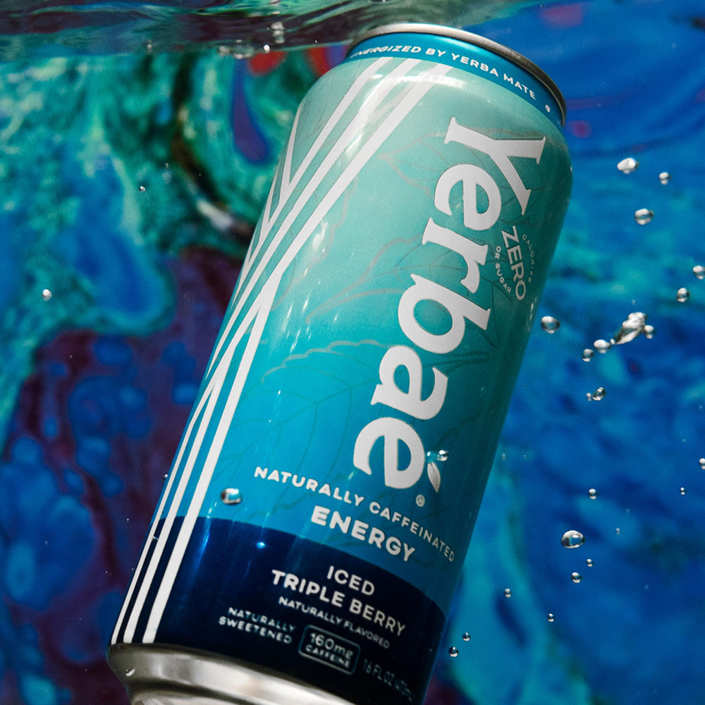 Yerbae berry splash moment emphasizes fruity flavor and energy.