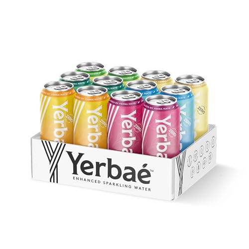 Yerbaé black cherry pineapple can on blue background signals bold flavor.