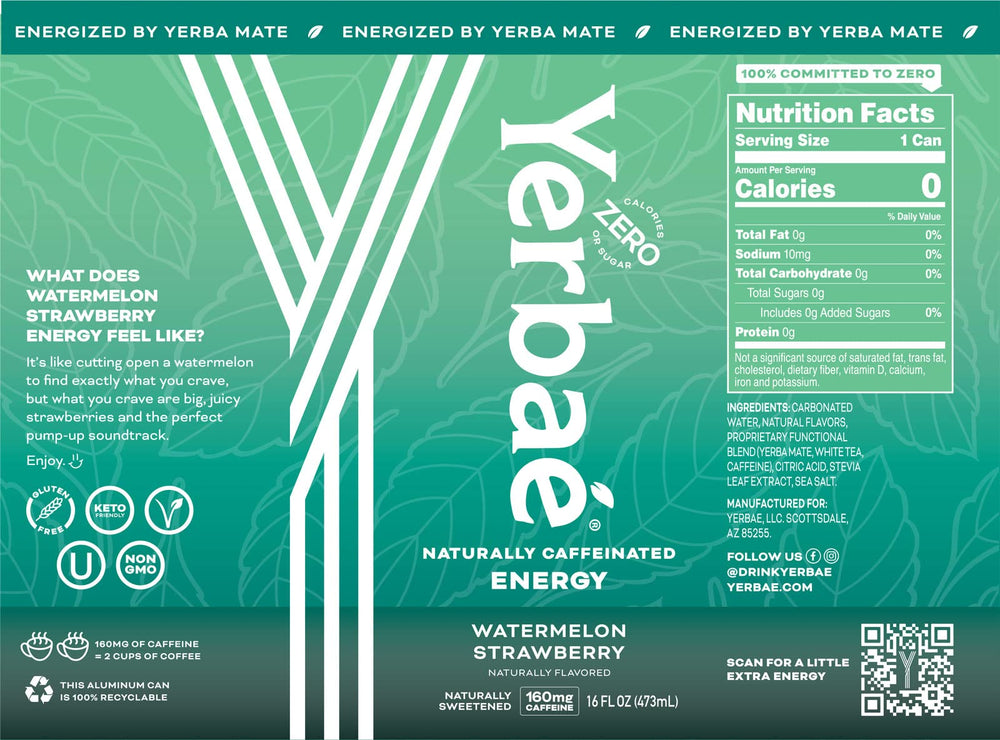Yerbaé Energy Black Cherry Pineapple can, bold taste with clean energy.