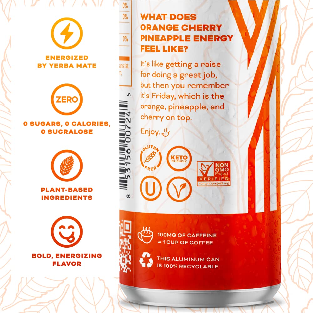 Seven plant-based ingredients used in Yerbaé Energy Seltzer.