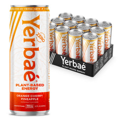 Yerbaé Energy Seltzer can in Orange Cherry Pineapple flavor for zero sugar refreshment.