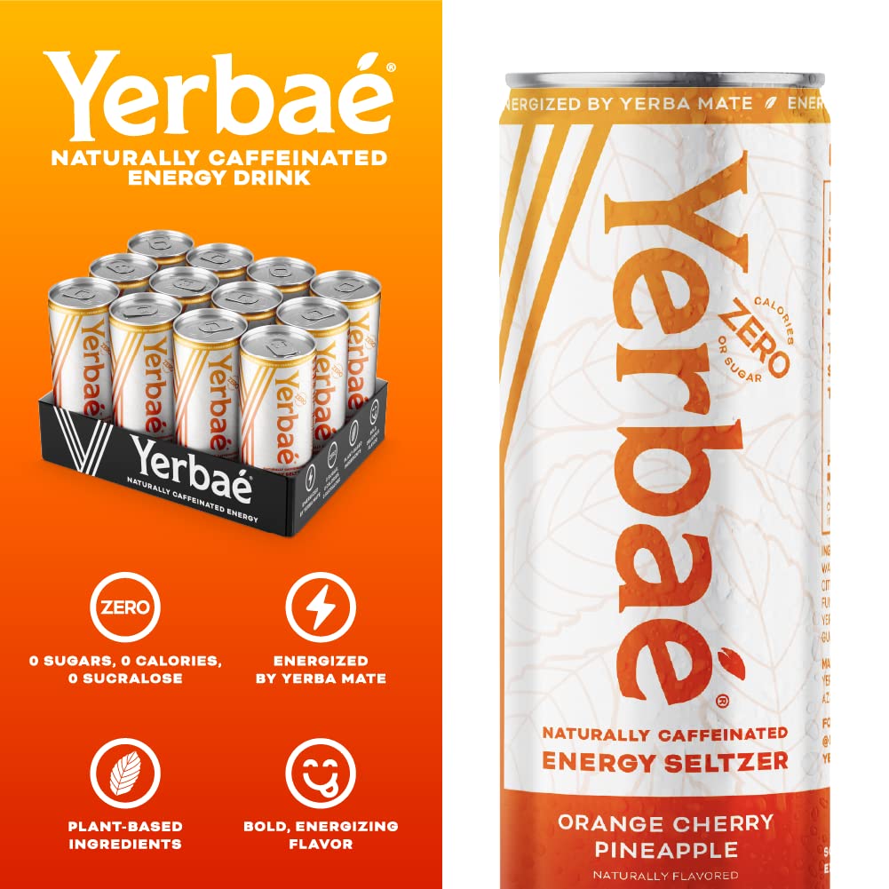 12-pack of Yerbaé Energy Seltzer cans ready for stocking.