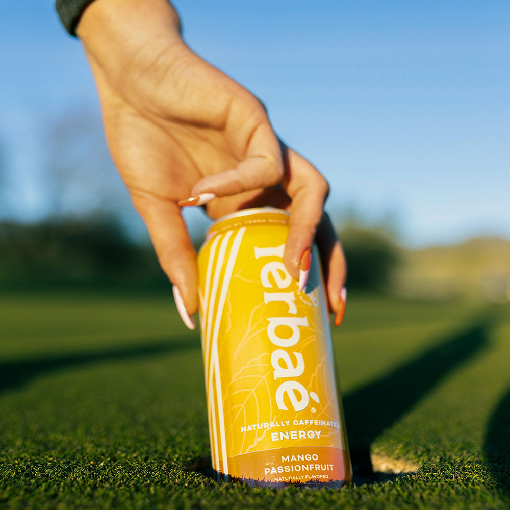 Yerbaé Mango Passion Fruit can label showcasing brand and flavor