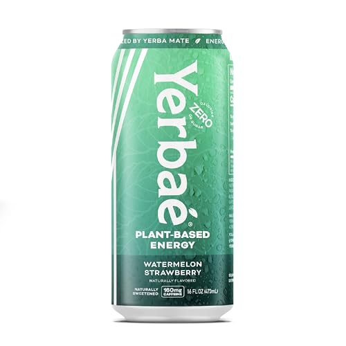 Yerbaé label close-up reveals vegan, non-GMO ingredients.