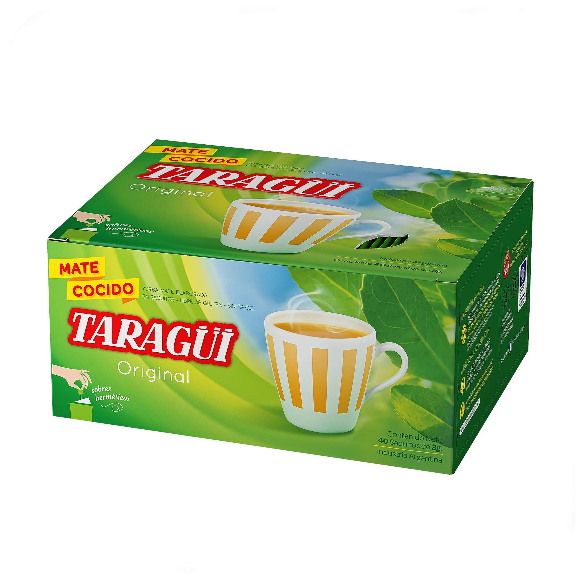 Yerbee Taragüi yerba mate tea bags pack ready for a quick, flavorful brew.