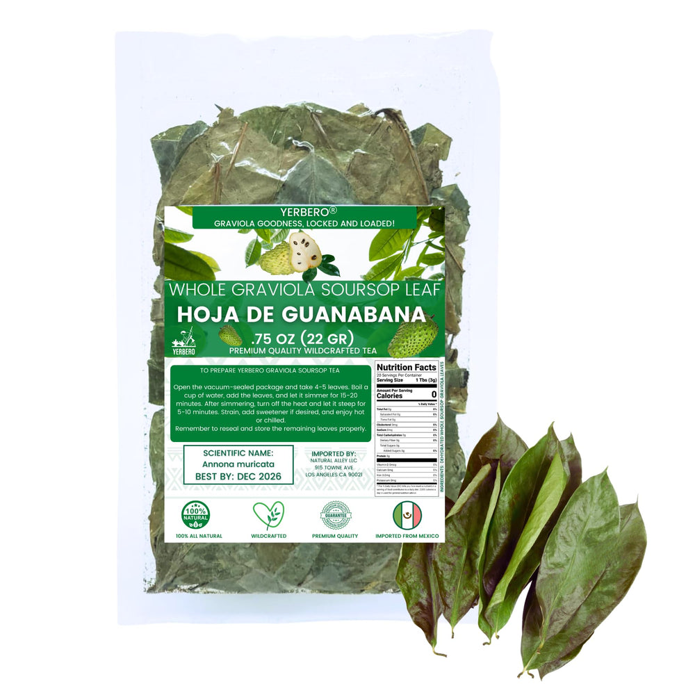 Guanabana leaves sourced in Mexico show premium quality by Yerbero.