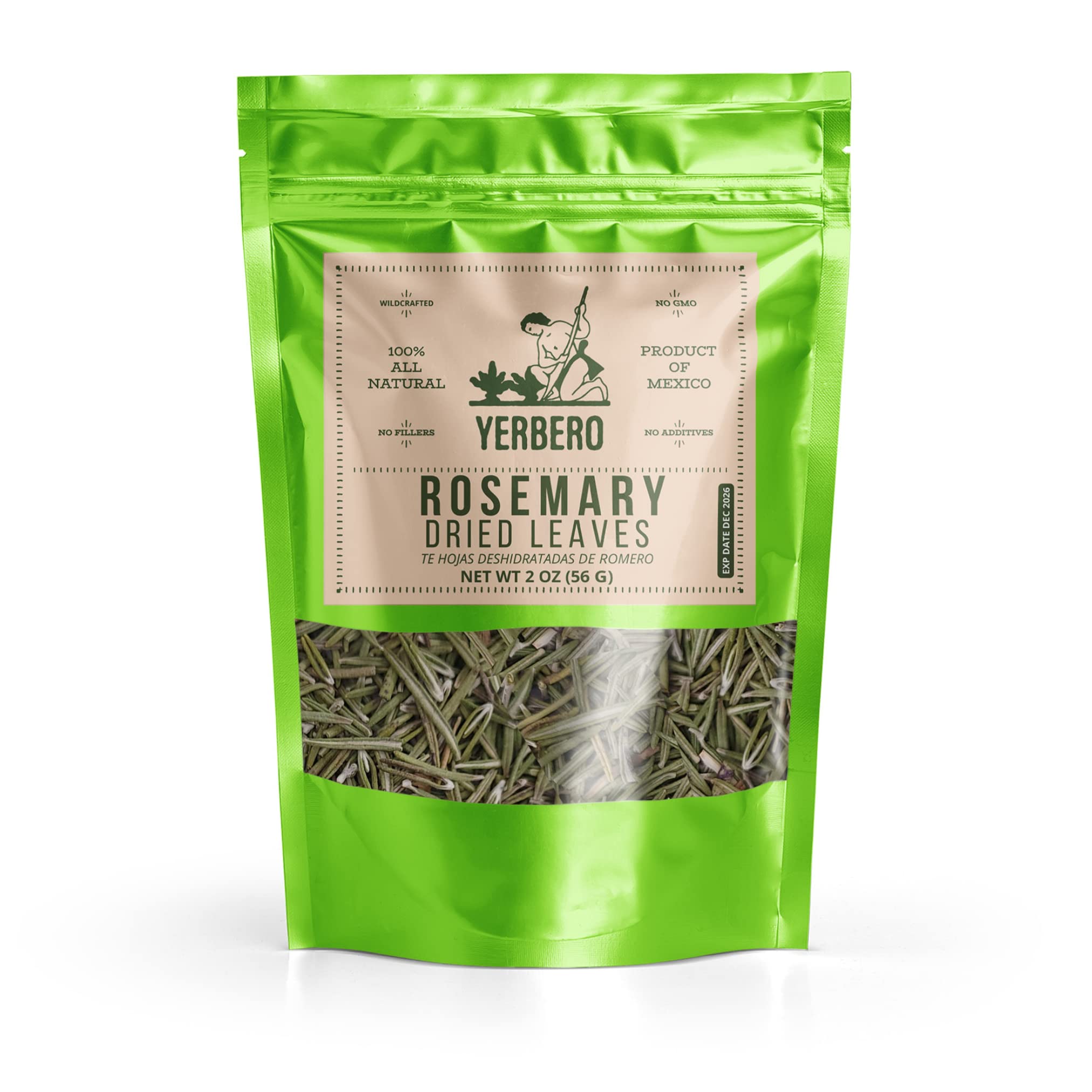 Yerbero rosemary tea loose leaves close-up highlighting natural aroma and flavor