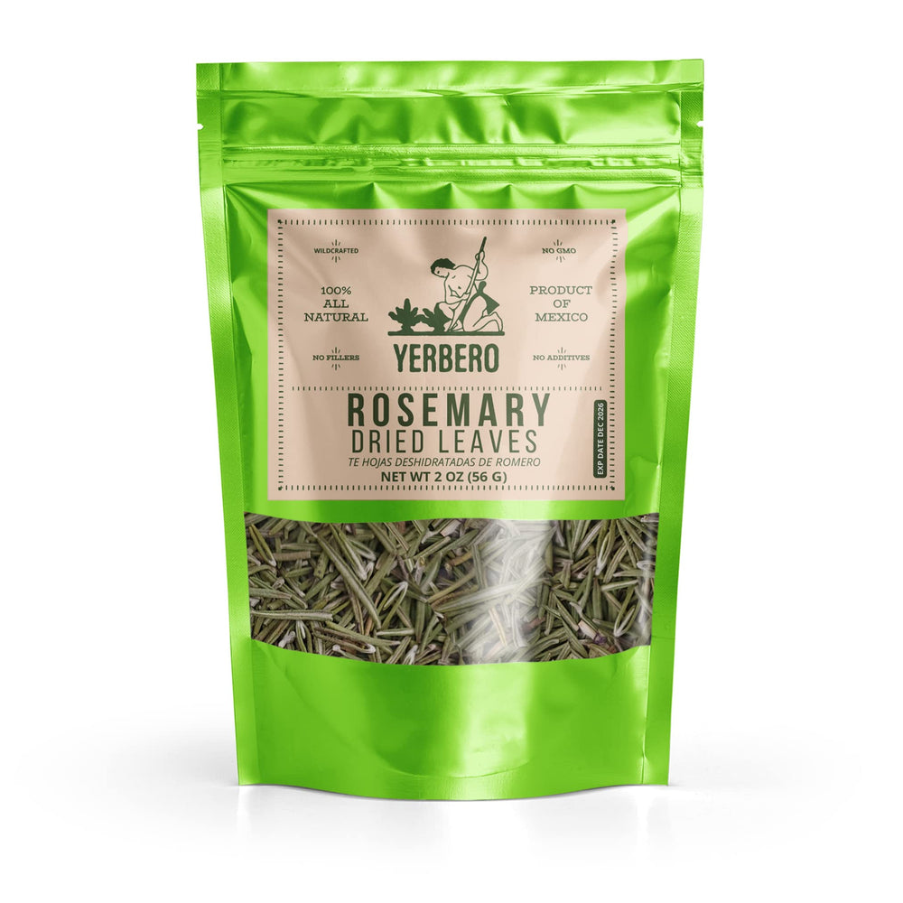 Yerbero rosemary tea loose leaves close-up highlighting natural aroma and flavor
