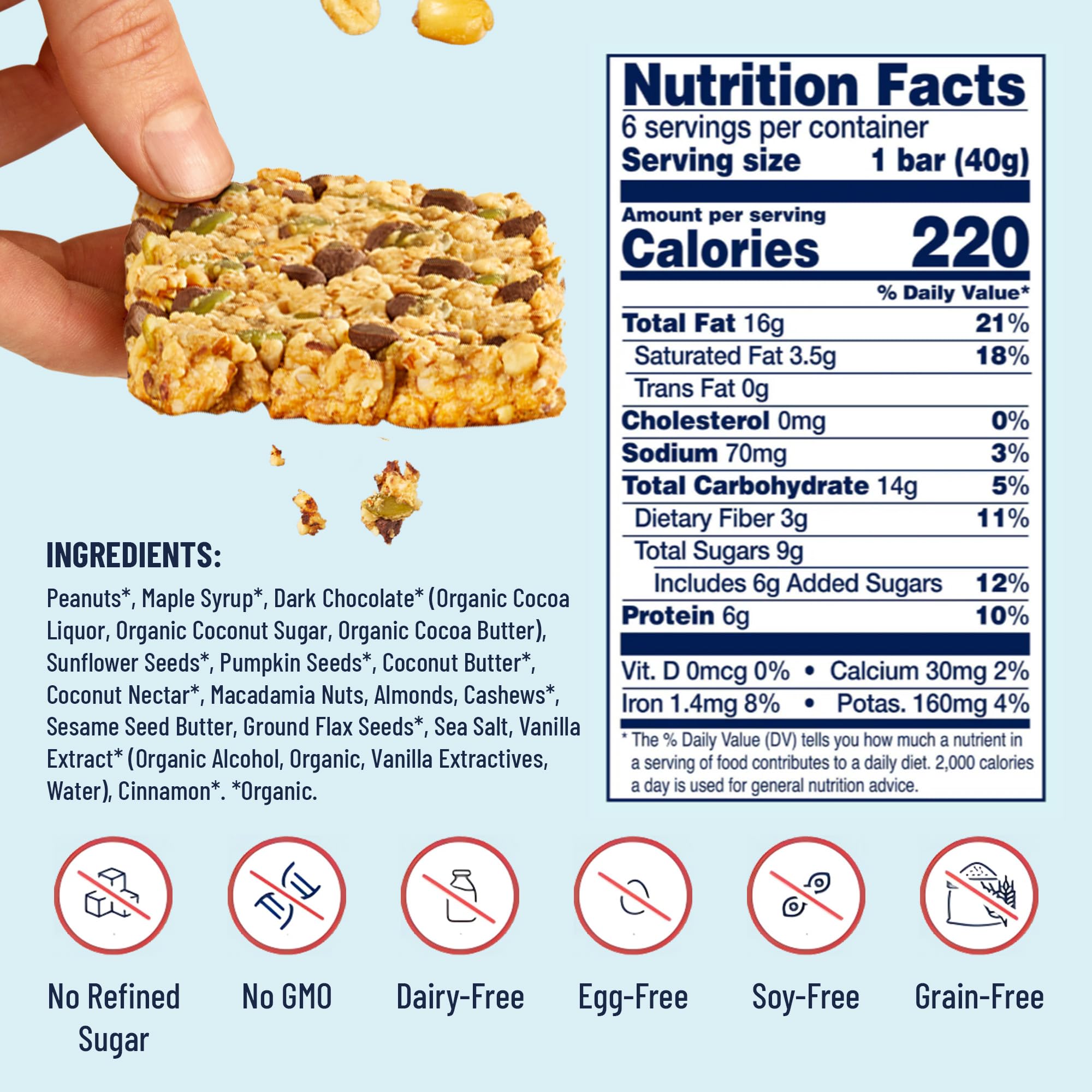 The YES Bar soft chewy texture close-up for quick, satisfying bites.